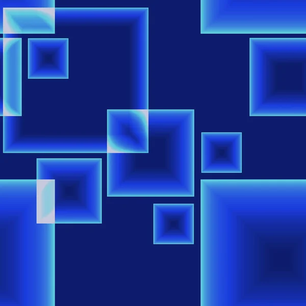 Синий темный безморский узор с сияющими неоновыми кварцами — стоковый вектор