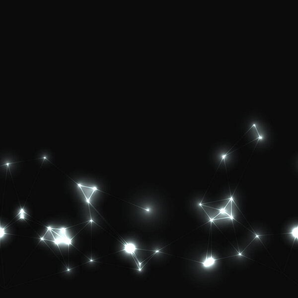 dark template with several conneted points in grey color