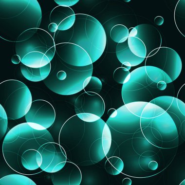Camgöbeği şeffaf parlak daireler ile sorunsuz arka plan