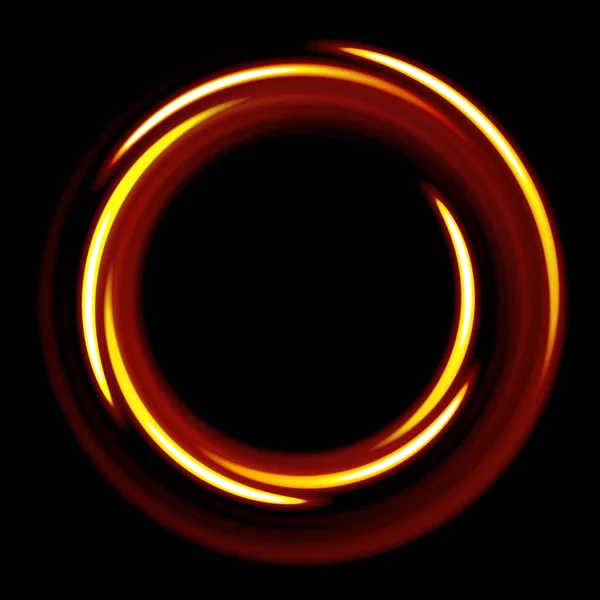 Plantilla oscura con círculos de fuego espirales — Archivo Imágenes Vectoriales