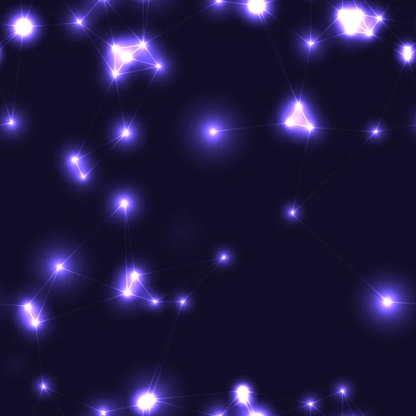 Sötét modern alacsony-sokszög varrat nélküli mintát lila színben — Stock Vector