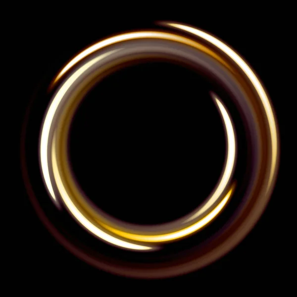 Plantilla oscura con círculos dorados espirales — Archivo Imágenes Vectoriales