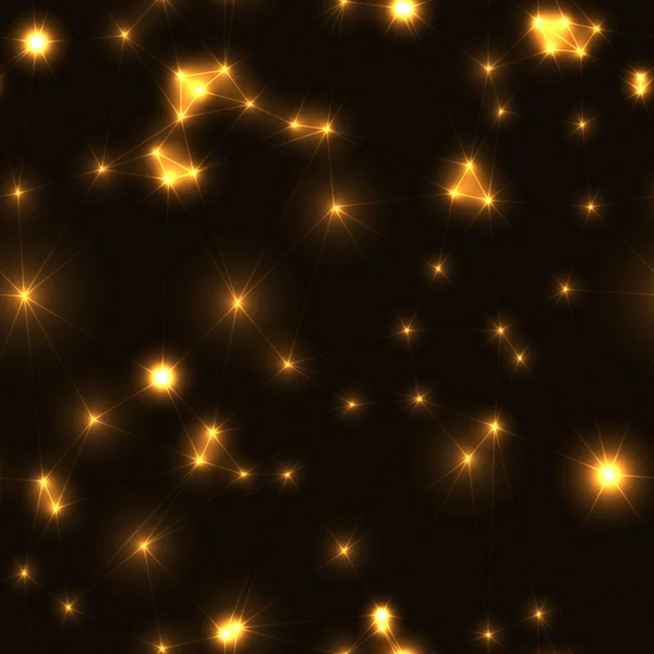 Motif moderne sombre bas polygone sans couture dans des couleurs dorées — Image vectorielle