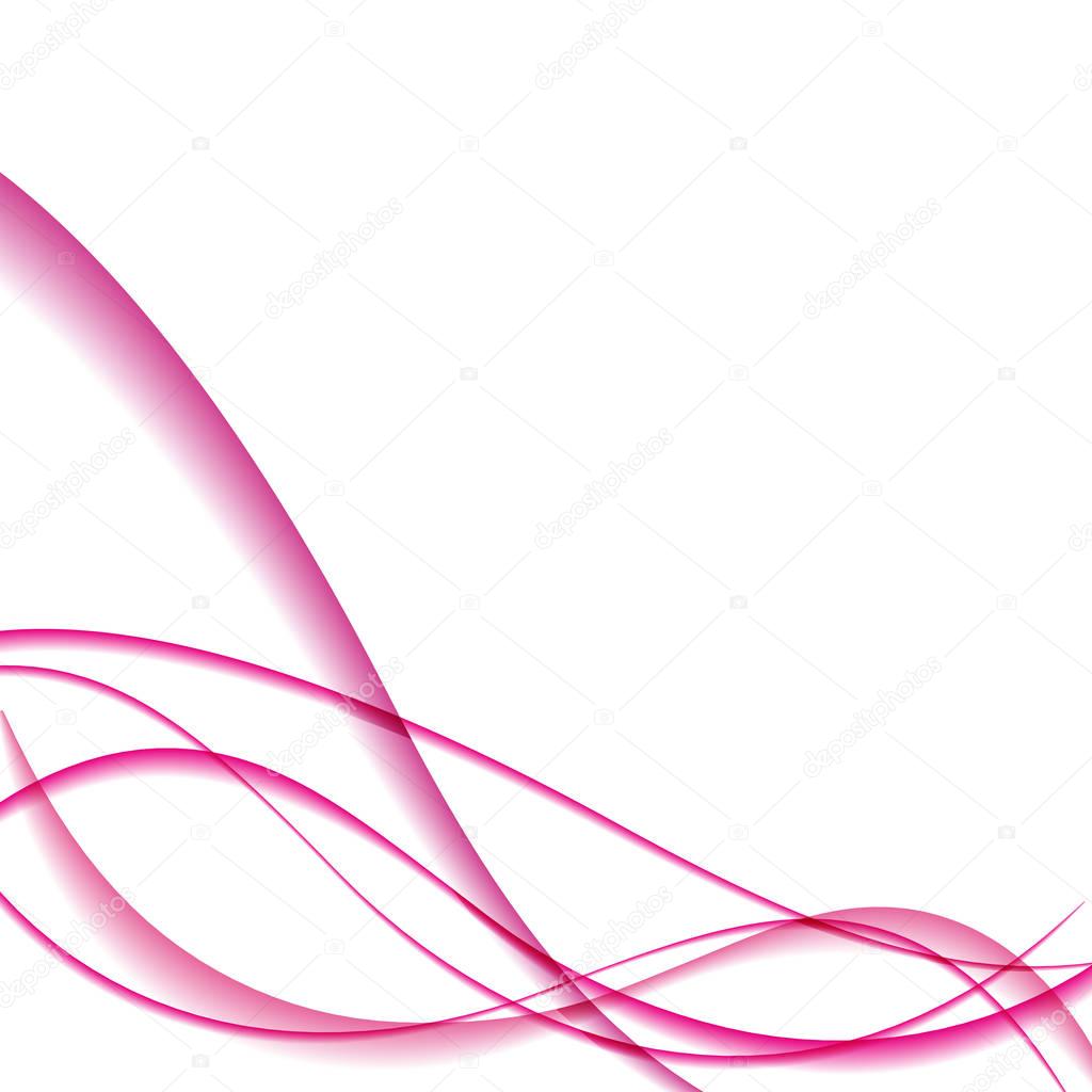 White simple template with pink waves