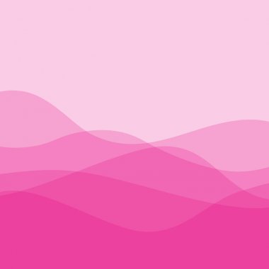 Düz tasarımı pembe dalgalar veya manzara tepelerde