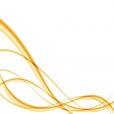 Altın dalgalar ile beyaz basit şablonu