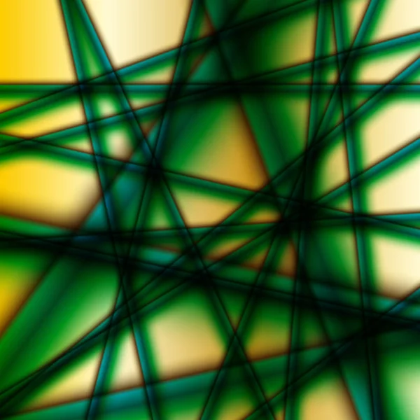 Fond orange avec des lignes floues vertes — Image vectorielle