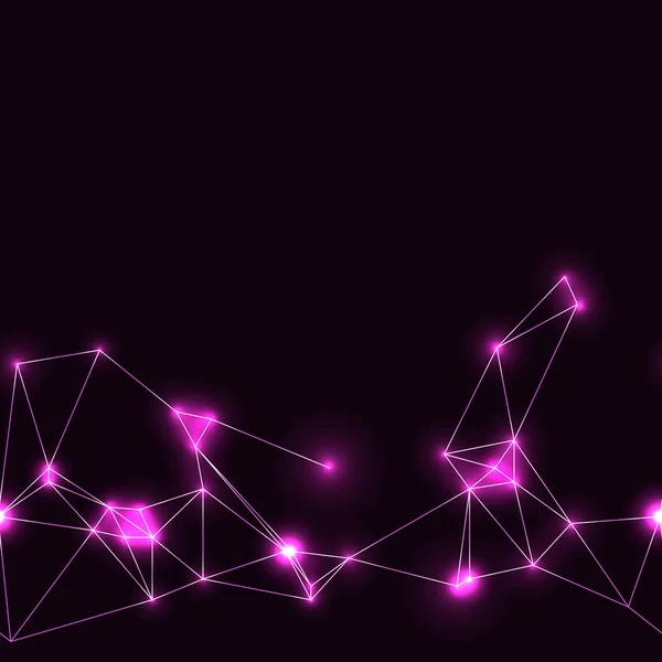 Purple neon seamless polygonal background — Stock Vector
