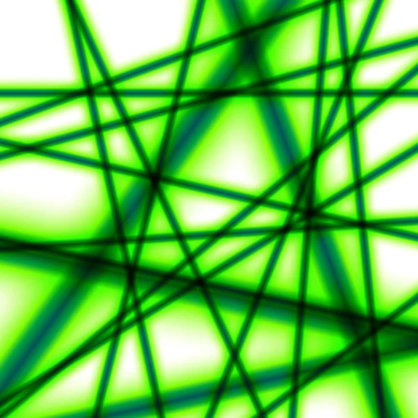 Witte achtergrond met groene wazig lijnen — Stockvector