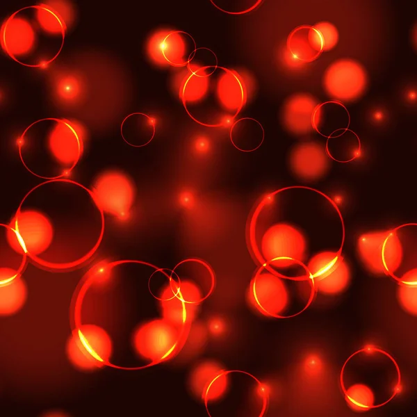 Neon piros bokeh hatása zökkenőmentes minta — Stock Vector