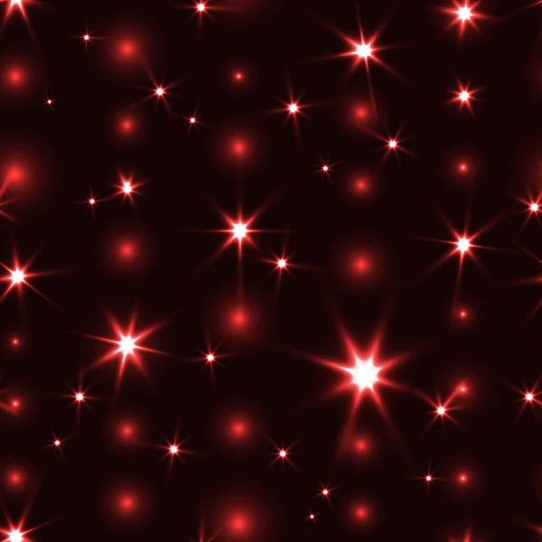 Fond sans couture rouge avec chaîne de Noël brillante — Image vectorielle