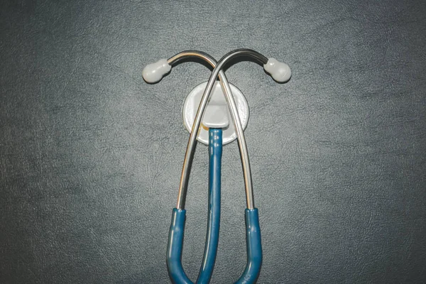 Close-up of an instrument called stethoscope to perform respiratory and cardiac medical check-up