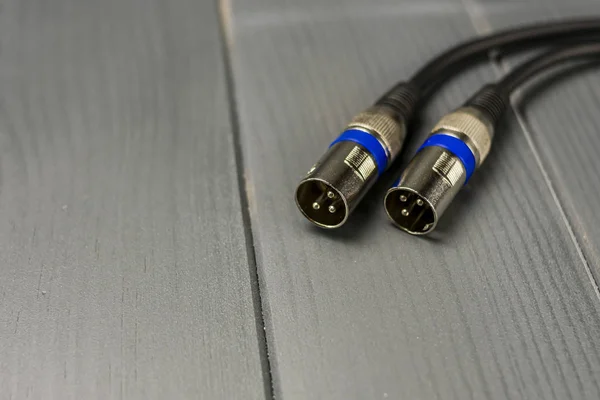 Male xlr type audio connectors for audio devices — 스톡 사진