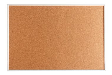 cork board üzerinde beyaz izole