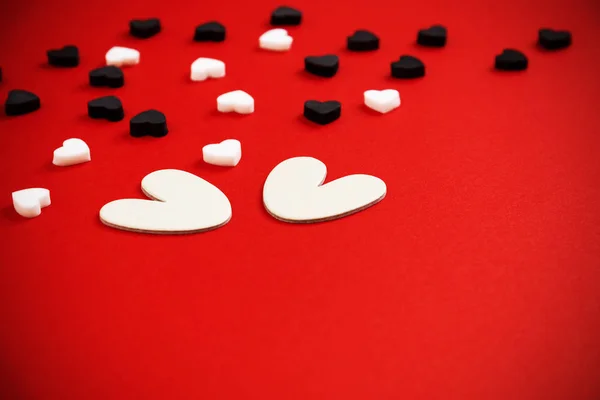 Valentines background with white hearts — Stock Photo, Image