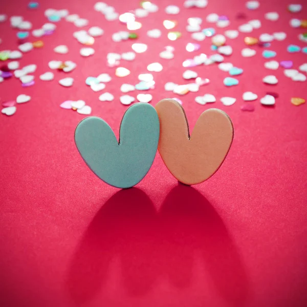 Valentines day with hearts background — Stock Photo, Image