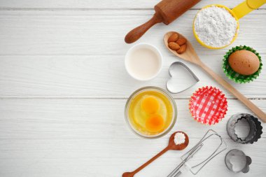 Arka plan malzemeler pişirme ile pişirme