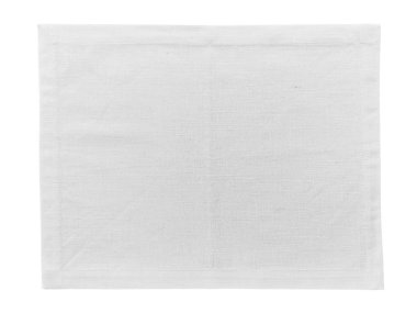 Beyaz peçete üzerinde beyaz izole