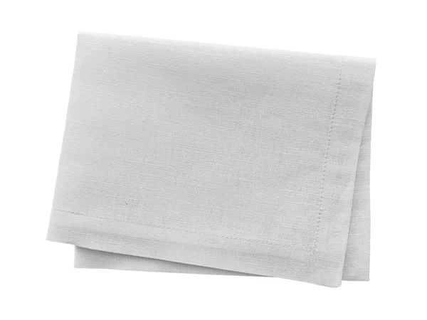 White napkin isolated on white — Stock Photo, Image