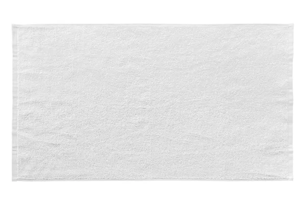 Toalha de praia branca isolada em branco — Fotografia de Stock
