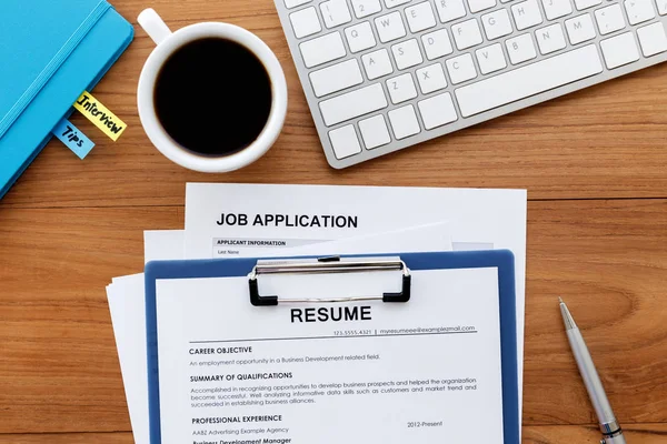 Resume applying for jobs — Stock Photo, Image