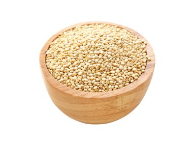 Quinoa beyaz izole kase