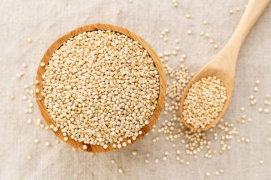Quinoa arka plandan Üstten Görünüm