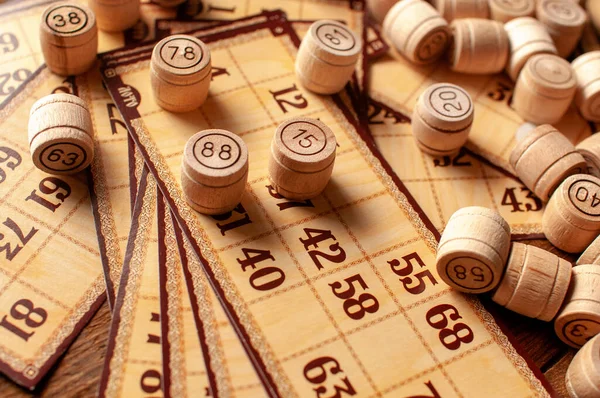 Familie Jahrgang Interessantes Lotto Bingo Spiel — Stockfoto