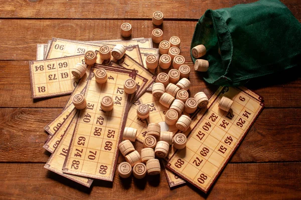 Família Vintage Interessante Lotto Bingo Jogo — Fotografia de Stock