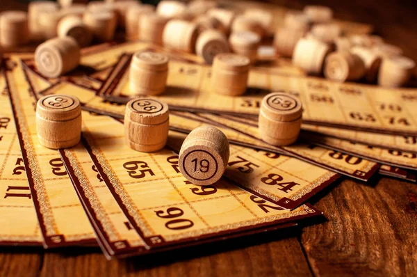 Familie Jahrgang Interessantes Lotto Bingo Spiel — Stockfoto