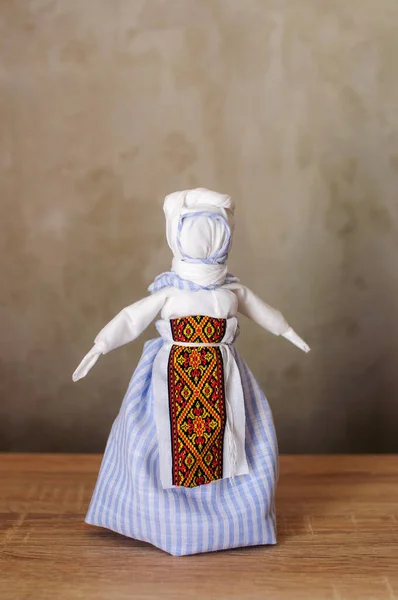 Tradicional Ucraniano Motanka Boneca Artesanal — Fotografia de Stock