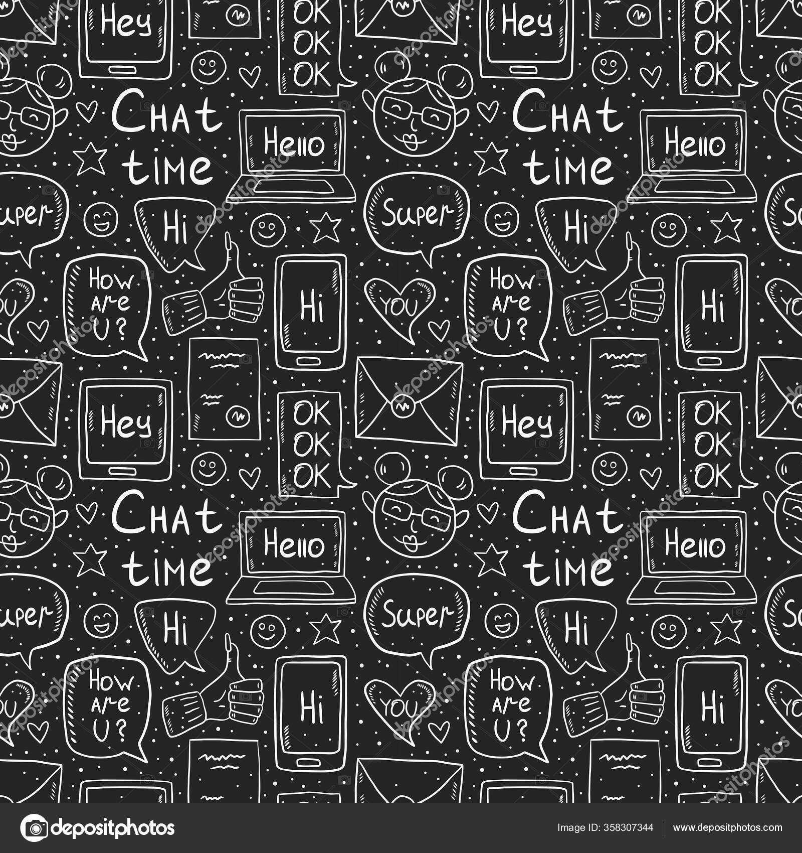 Chat Time Chalk Drawing Design Doodle Vector Clip Art Set Vector Image By C Fox Biz Vector Stock Chat Time Chalk Drawing Design Doodle Vector Clip Art Set Vector Image By C Fox Biz Vector Stock