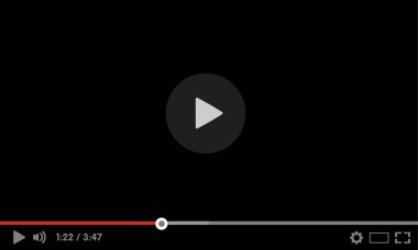 Web siteniz ve uygulamanız için video oynatıcı bar şablonu.
