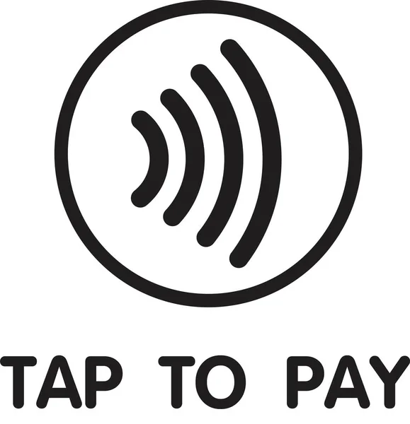 Érintésmentes NFC vezeték nélküli fizetési logó. Hitelkártya nfc fizetési vektor fogalma. — Stock Vector