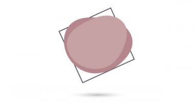 Pembe Soyut Şekiller Hareket Arkaplanı. Soyut modern grafik elementleri. Dinamik renkli formlar ve çizgi. 4K video.