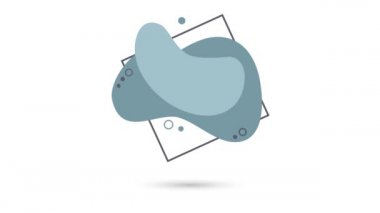 Mavi soyut teknoloji geometrik hareket tasarımı. 4K video.