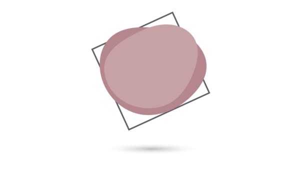 ピンクの抽象的な形の動きの背景。近代的なグラフィック要素。ダイナミックカラーのフォームとライン。4Kビデオ. — ストック動画