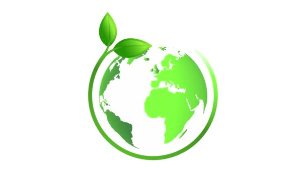 Yeşil Dünya Gezegeni 'nin animasyonu. 4K video. — Stok video