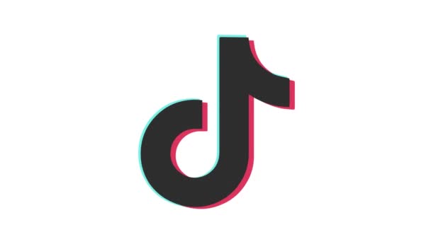 Логотип Tiktok, логотип tik tok, икона. Музыка, звук, дизайн значков эквалайзера. Социальные сети. 4K видео . — стоковое видео