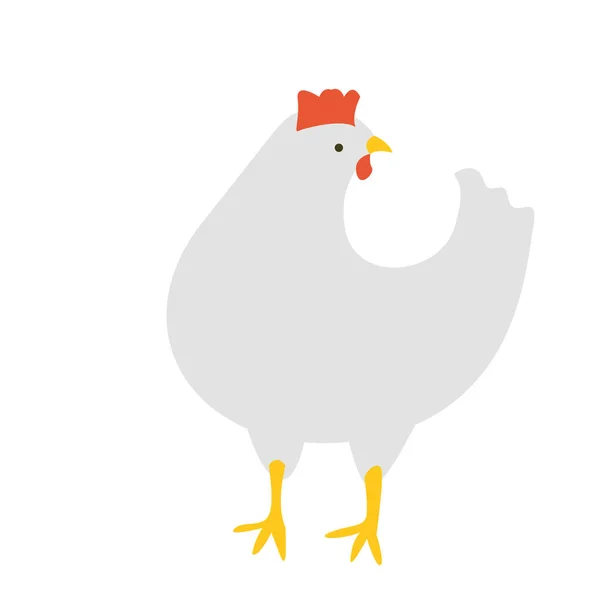 La poule tourna la tête — Image vectorielle