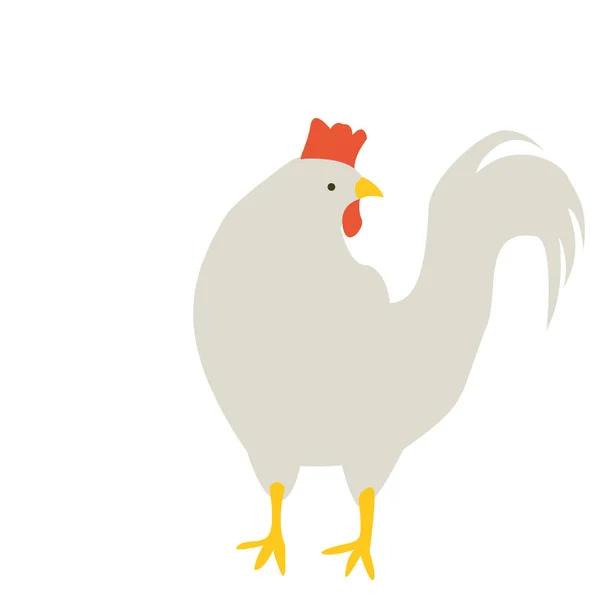 Rooster turned hes head — Stock Vector