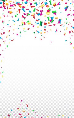 birçok küçük konfeti düşüyor