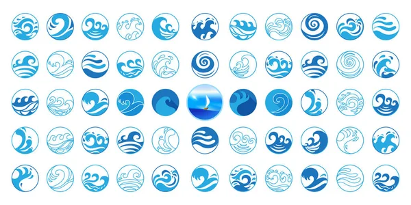 Conjunto de símbolos de agua — Archivo Imágenes Vectoriales
