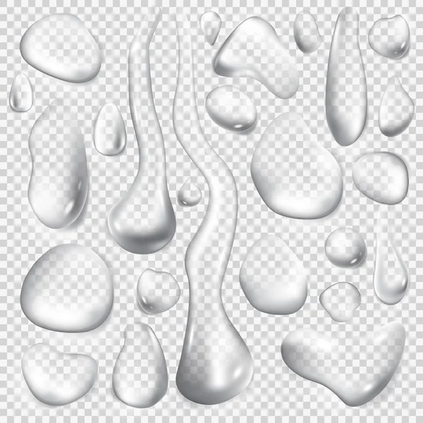 Gouttes d'eau claire pure — Image vectorielle