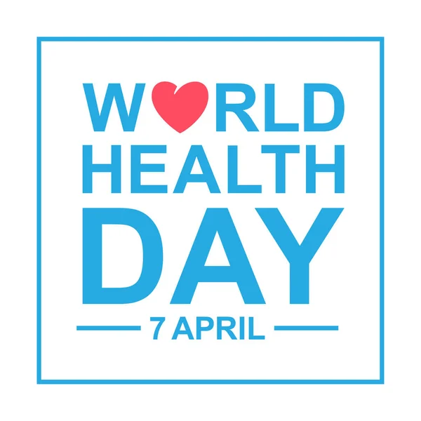 Tarjeta de felicitación plana del Día Mundial de la Salud — Vector de stock