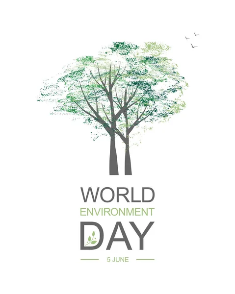 Tarjeta del Día Mundial del Medio Ambiente — Archivo Imágenes Vectoriales