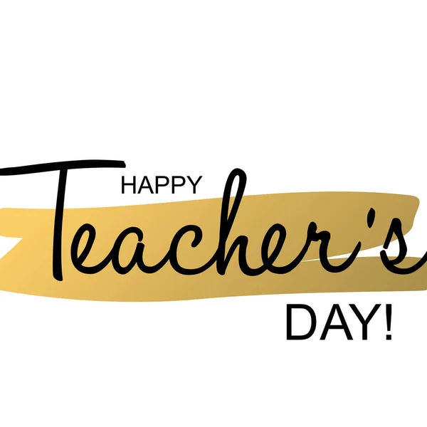 Teachers Day card template — Stock Vector