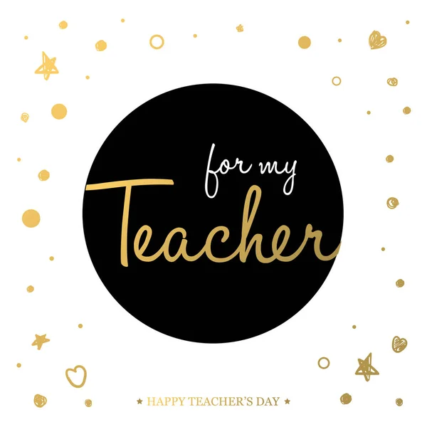 Teachers Day card template — Stock Vector