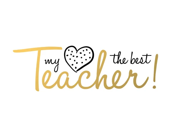 Teachers Day card template — Stock Vector