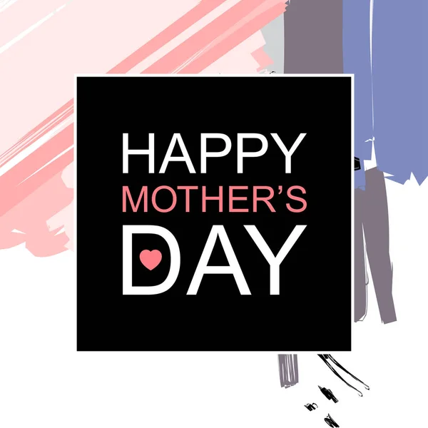 Feliz cartão de felicitações do dia da Mãe — Vetor de Stock